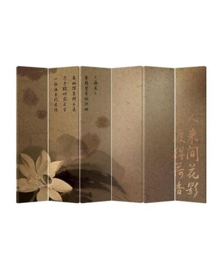 Fine Asianliving Paravent Interieur Chinois L240xH180cm Cloison Amovible 6 Panneaux Fleurs