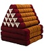 Coussin Thaïlandais Triangulaire Matelas 3 Parties XL 54x180x6cm Orange Thaï