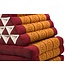 Coussin Thaïlandais Triangulaire Matelas 3 Parties XL 54x180x6cm Orange Thaï