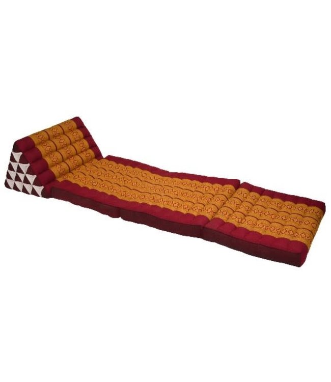 Thai Triangle Cushion Mattress Foldable XL 54x180x6cm Thai Orange