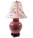 Oriental Table Lamp Porcelain Hand-painted Shade Pink W39xD39xH68cm