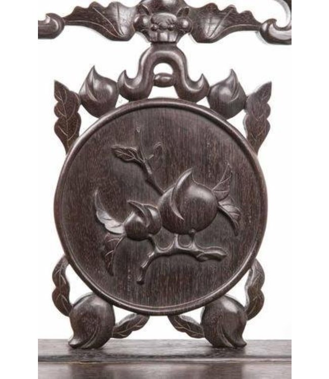 Antiker Chinesischer Stuhl Holz Mit Handgeschnitztem Pfirsich