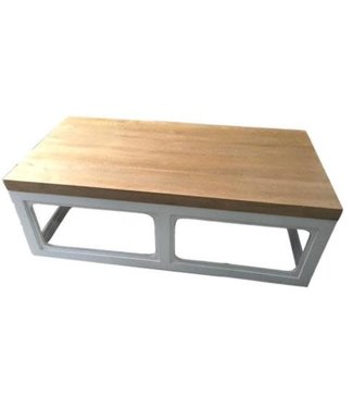 Fine Asianliving Tavolino Cinese in Legno Bianco L130xP65xA45cm