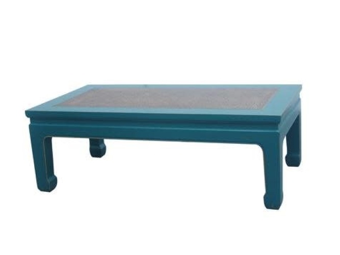 Fine Asianliving Chinese Salontafel Teal Bamboe B132xD70xH45cm - Fine Asianliving Chinese Salontafel Teal Bamboe B132xD70xH45cm -