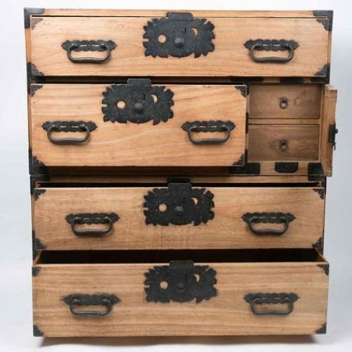 Antique Japanese Ko-dansu Chest of Drawers Light brown - Orientique