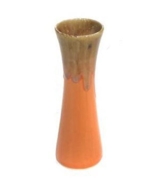 Vase en Céramique Thaï Orange  « Année 1950 » Grand