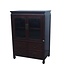 Chinese Bookcase Glass Door Cabinet Brown W82xD48xH115cm