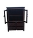 Bibliothèque Étagère de Rangement Chinoise Brune L82xP48xH115cm