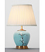 Chinese Table Lamp White Blossoms Bronze Base D36xH54cm