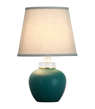 Fine Asianliving Chinesische Tischlampe Matt Jade D28xH44cm