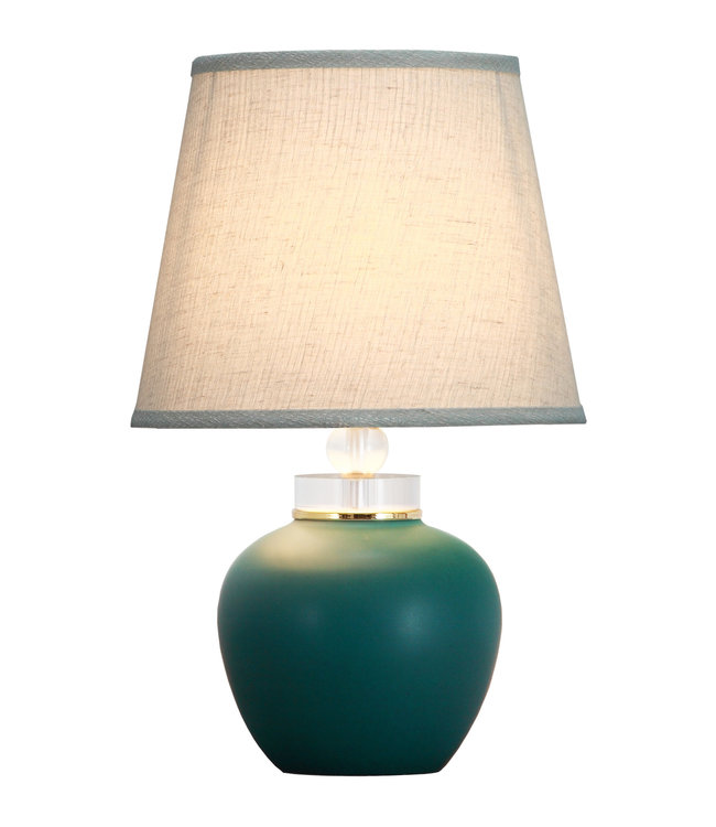 Chinese Table Lamp Matte Jade D28xH44cm