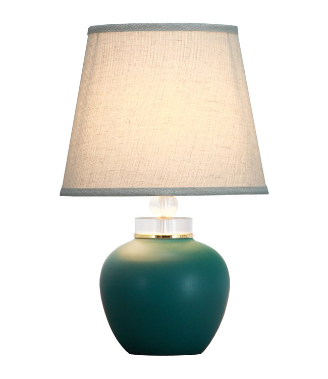 Chinesische Tischlampe Matt Jade D28xH44cm