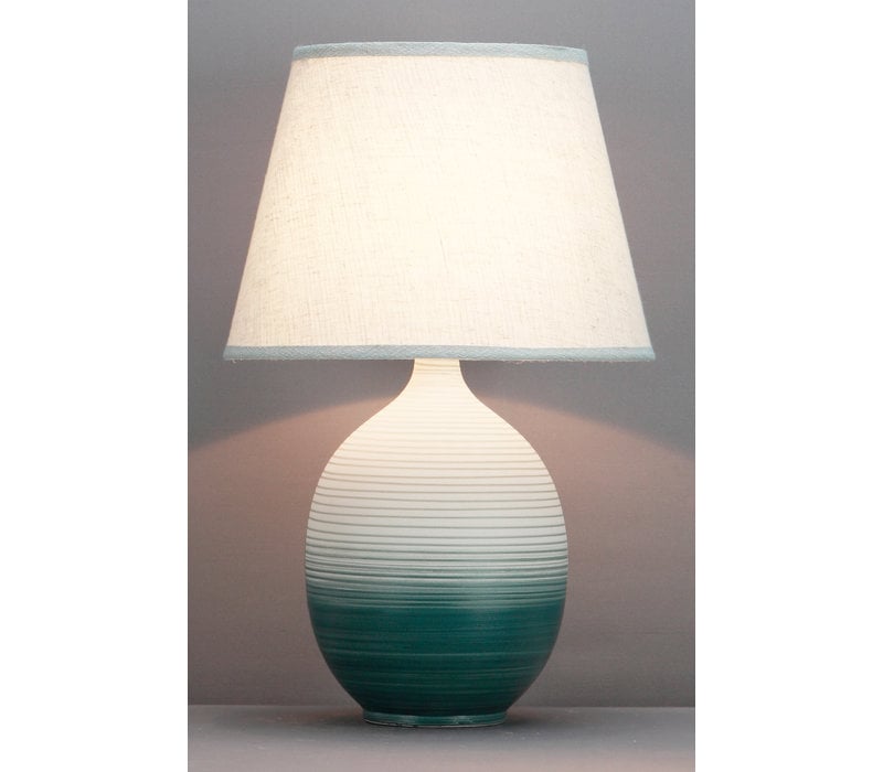 Lampe de Table en Porcelaine Chinoise Relief Ombré D.34xH53cm