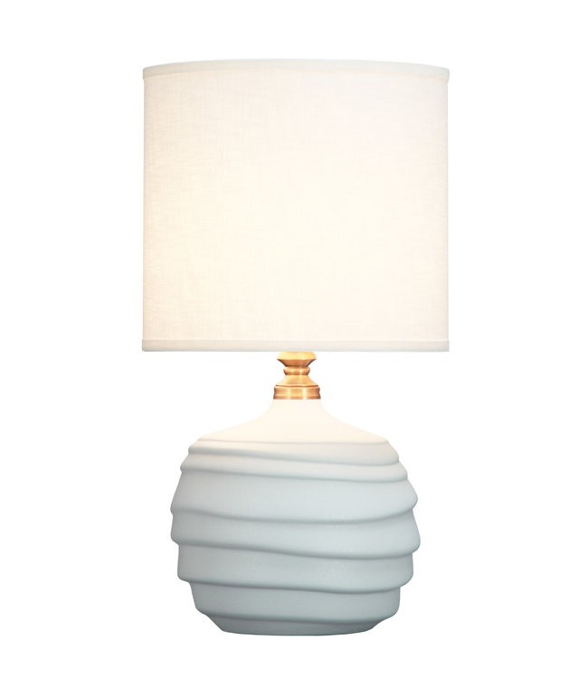 Chinese Table Lamp Relief Matte White D30xH56cm