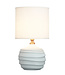 Chinese Table Lamp Relief Matte White D30xH56cm