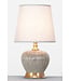 Table Lamp Porcelain with Lampshade Dark Grey W18xD18xH49cm