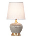 Table Lamp Porcelain with Lampshade Dark Grey W18xD18xH49cm