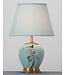 Lampe de Table en Porcelaine Chinoise Blue Peinte à  la Main with Lampshade L21xP21xH54cm