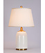 Chinese Table Lamp Porcelain with Lampshade Contemporary White W38xD38xH62cm