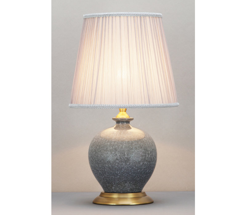 Lampe de Table en Porcelaine Chinoise Crackle Gris L25xP25xH53cm