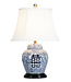 Lampe de Table en Porcelaine Chinoise Double Chance L38xP38xH58cm