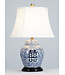 Lampe de Table en Porcelaine Chinoise Double Chance L38xP38xH58cm