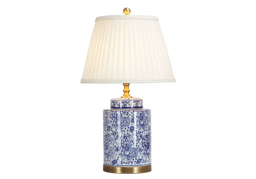 Fine Asianliving Chinese Table Lamp Porcelain with Lampshade Art