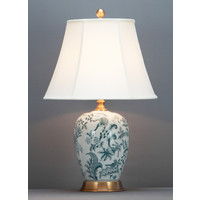 Chinese Table Lamp Off White Botanic Garden D41xH66cm