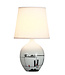 Fine Asianliving Chinese Table Lamp Black White Scenery D28xH51cm