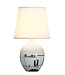 Fine Asianliving Chinesische Tischlampe Schwarz Weiss Lanschaft D28xH51cm