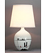 Chinese Table Lamp Black White Scenery D28xH51cm