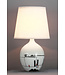 Lampe de Table en Porcelaine Chinoise Noire Blanche Paysage D.28xH51cm