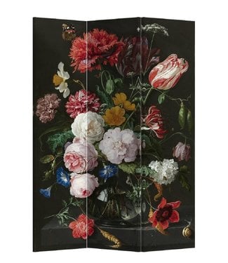 Room Divider Privacy Screen L120xH180cm 3 Panel Still Life Jan Davidz van  Heem - Orientique - Asianliving