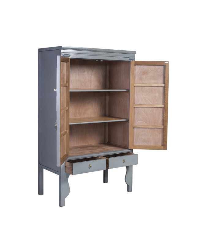Armoire de Mariage Chinoise Gris Pastel - Orientique Collection L100xP55xH175cm