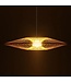 Bamboo Lampshade Pendant Light Handmade - Scarlet D60xH18cm