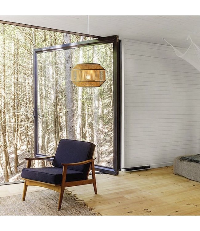 Lámpara de Techo Colgante de Bambù Hecha a Mano - Carina An50xP50xAl35cm