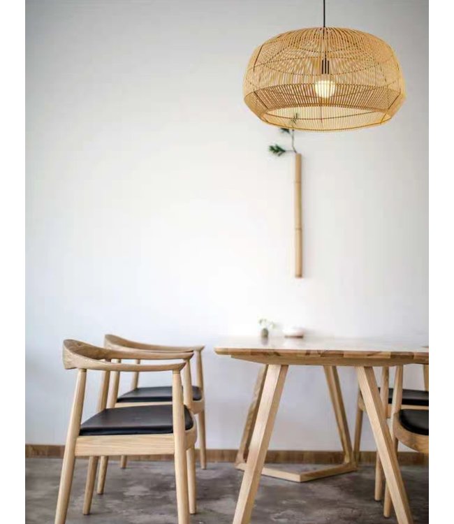 Bamboo Lampshade Pendant Light Handmade - Ariel D73xH40cm