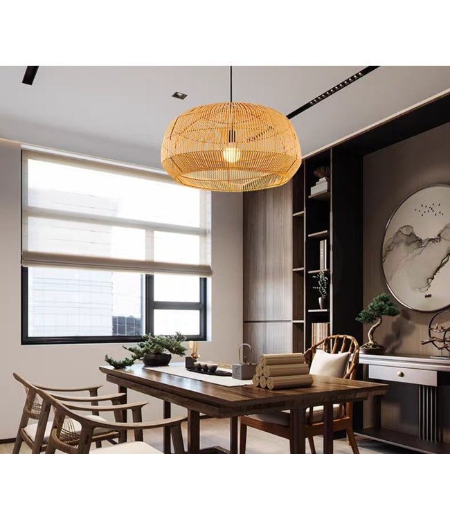 Bamboo Lampshade Pendant Light Handmade - Ada D43xH25cm