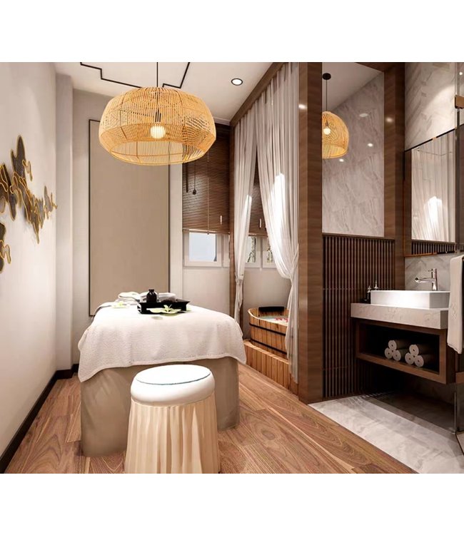 Bamboe Webbing Hanglamp Handgemaakt - Ada D43xH25cm