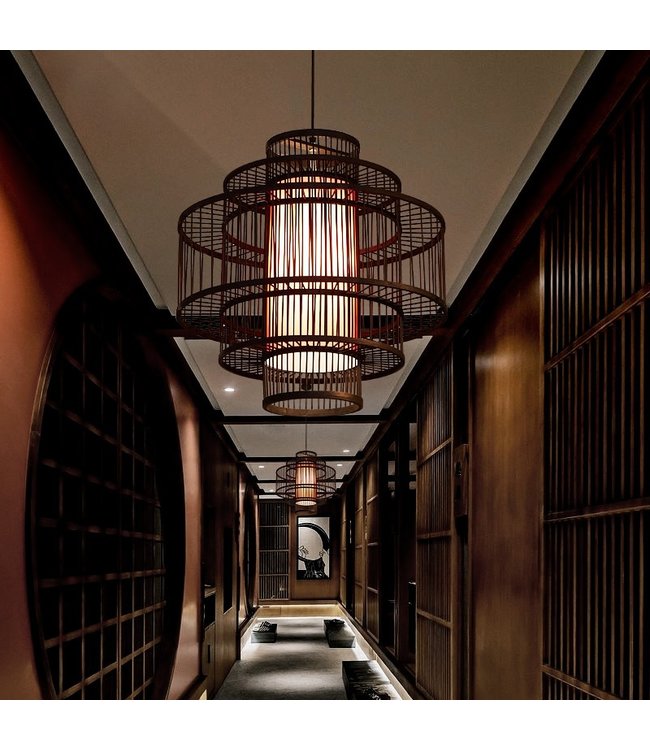 Lámpara de Techo Colgante de Bambú Hecha a Mano - Louis An60xP60xAl60cm