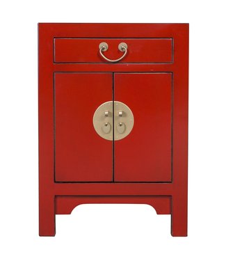 Fine Asianliving Comodino Cinese Lucky Rosso - Orientique Collezione L42xP35xA60cm