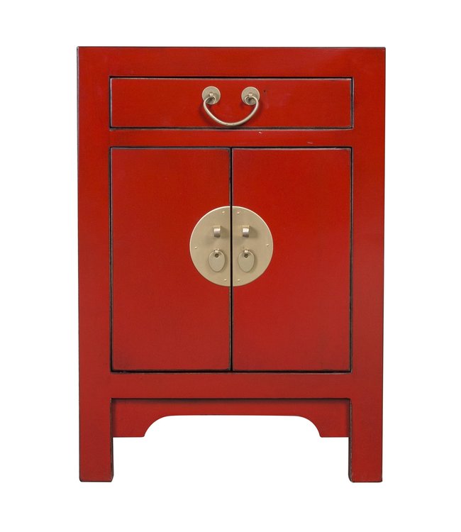 Mesita De Noche China Lucky Rojo - Orientique Colección An42xP35xAl60cm