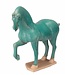 Caballo Azul Chino de Porcelana An44xP14xAl42cm