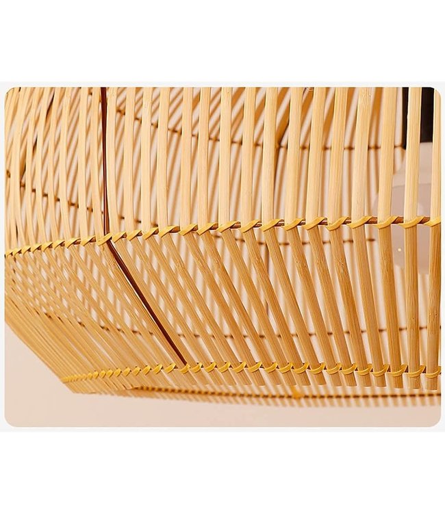Bamboo Lampshade Pendant Light Handmade - Ariel D73xH40cm