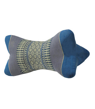 Fine Asianliving Neck Pillow Thai Meditation Neck Cushion Blue 18x32cm