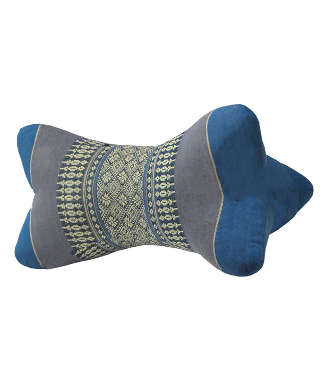 Cuscino per il collo Meditazione Tailandese Blu 18x32cm