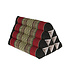 Fine Asianliving Cuscino Triangolare Cuscino per Meditazione Tailandese 50x30cm Nero Rosso