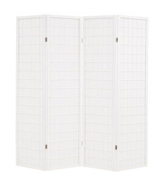 Fine Asianliving Japanese Room Divider 4 Panels W180xH180cm Privacy Screen Shoji Rice-paper White - Tana