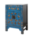 Armoire Chinoise Bleue Papillons Peints à la Main L58xP37xH85cm