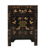 Chinesischer Schrank Schwarz Schmetterlinge Handbemalt B58xT37xH85cm